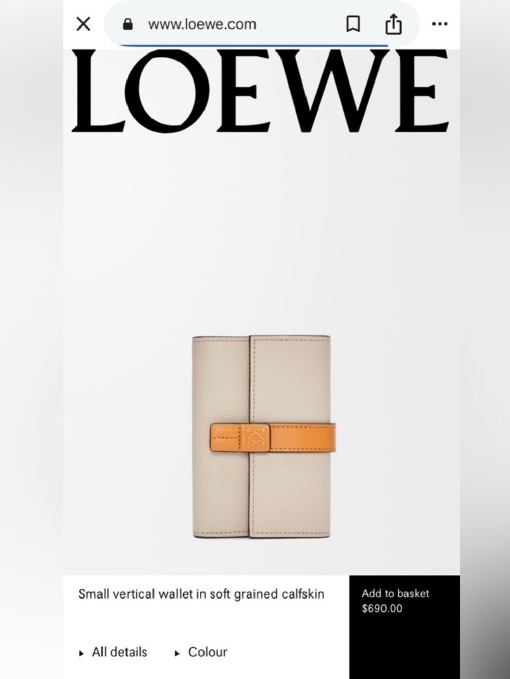 AUTHENTIC LOEWE WALLET